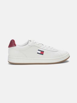Tommy Hilfiger - Solid White Leather Sneakers
