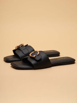 ERIDANI - Kasha Black Solid Flats