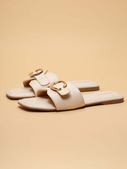 ERIDANI - Kasha Off White Solid Flats