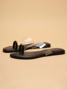 ERIDANI - Mitzi Black Transparent Flats