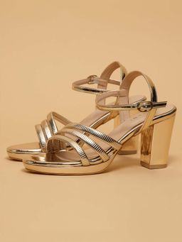 ERIDANI - Yuliya Gold Block Heels