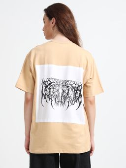 RHINO CULT - Women Trust Issues Patch Work Oversize T-shirt