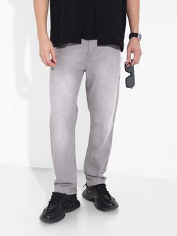 The Indian Garage Co - Men Grey Slim Fit Solid Mid-Rise Eternity Jeans