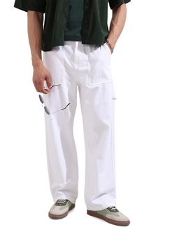 The Indian Garage Co - Men White Relaxed Fit Solid Mid-Rise Eternity Jeans