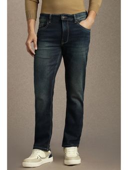 Louis Philippe - Men Navy Blue Mid Slim Fit Jeans
