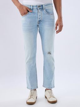 Spykar - Light Blue Comfort Fit Mid Rise Jeans for Men