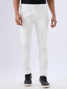Spykar - White Regular Fit Mid Rise Jeans for Men