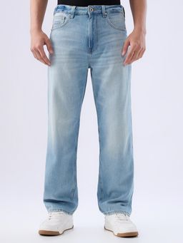 Spykar - Ice Blue Loose Fit Low Rise Jeans for Men