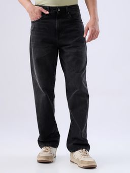 Spykar - Carbon Black Loose Fit Low Rise Jeans for Men