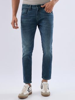 Spykar - Dark Blue Slim Fit Mid Rise Jeans for Men
