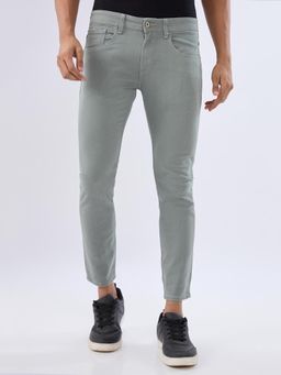Spykar - Cement Grey Slim Fit Mid Rise Jeans for Men