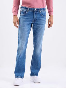 Spykar - Blue Mid Rise Regular Fit Casual Jeans for Men