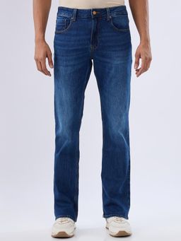 Spykar - Blue Regular Fit Mid Rise Jeans for Men