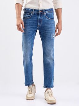 Spykar - Blue Mid Rise Comfort Fit Casual Jeans for Men