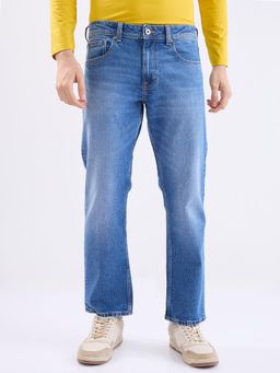 Spykar - Blue Mid Rise Comfort Fit Casual Jeans for Men