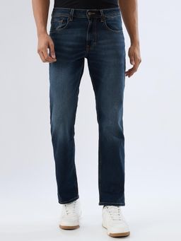 Spykar - Vintage Blue Comfort Fit Mid Rise Jeans for Men