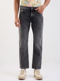 Spykar - Grey Mid Rise Comfort Fit Casual Jeans for Men