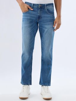 Spykar - Blue Comfort Fit Mid Rise Jeans for Men