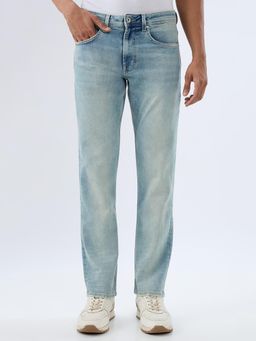 Spykar - Vintage Blue Comfort Fit Mid Rise Jeans for Men