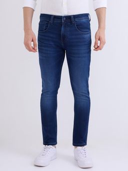 Spykar - Navy Blue Mid Rise Slim Fit Casual Jeans for Men