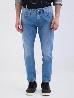 Spykar - Light Blue Mid Rise Slim Fit Casual Jeans for Men