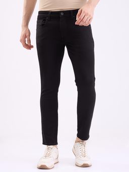 Spykar - Black Mid Rise Slim Fit Casual Jeans for Men