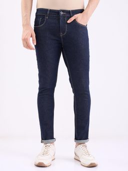 Spykar - Navy Blue Mid Rise Slim Fit Casual Jeans for Men