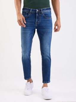 Spykar - Navy Blue Mid Rise Slim Fit Casual Jeans for Men