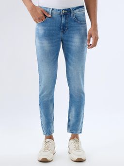 Spykar - Light Blue Slim Fit Mid Rise Jeans for Men
