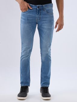 Spykar - Light Blue Slim Fit Low Rise Jeans for Men