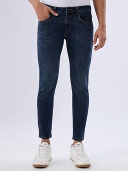 Spykar - Navy Blue Slim Fit Mid Rise Jeans for Men