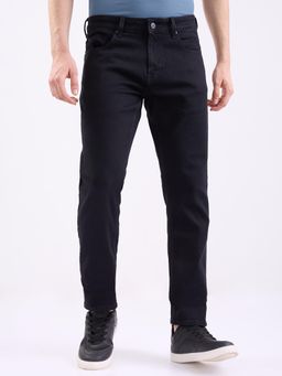 Spykar - Black Mid Rise Comfort Fit Casual Jeans for Men