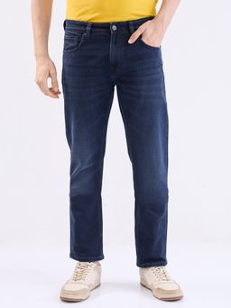 Spykar - Navy Blue Mid Rise Comfort Fit Casual Jeans for Men