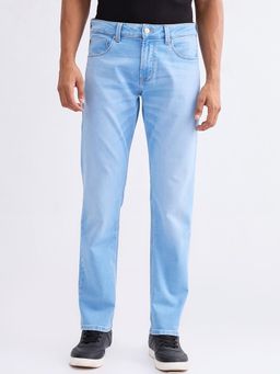 Spykar - Light Blue Mid Rise Comfort Fit Casual Jeans for Men