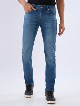 Spykar - Blue Regular Fit Mid Rise Jeans for Men