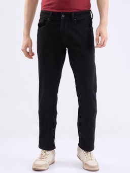 Spykar - Black Mid Rise Regular Fit Casual Jeans for Men