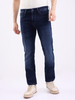 Spykar - Navy Blue Mid Rise Regular Fit Casual Jeans for Men