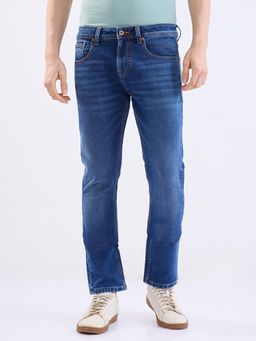 Spykar - Dark Blue Low Rise Slim Fit Casual Jeans for Men