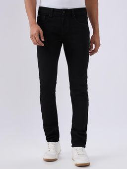 Spykar - Black Slim Fit Low Rise Jeans for Men