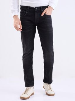 Spykar - Carbon Black Low Rise Slim Fit Casual Jeans for Men