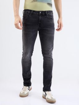 Spykar - Black Low Rise Slim Fit Casual Jeans for Men