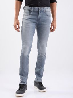 Spykar - Grey Low Rise Slim Fit Casual Jeans for Men