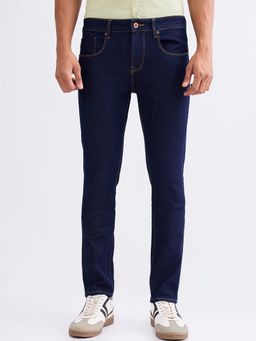 Spykar - Navy Blue Low Rise Slim Fit Casual Jeans for Men