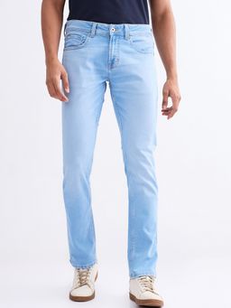 Spykar - Light Blue Low Rise Slim Fit Casual Jeans for Men