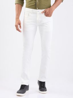 Spykar - White Low Rise Slim Fit Casual Jeans for Men