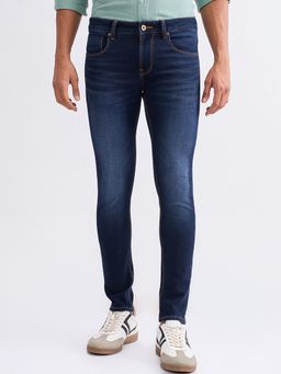 Spykar - Navy Blue Low Rise Slim Fit Casual Jeans for Men