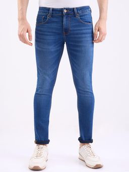 Spykar - Blue Low Rise Slim Fit Casual Jeans for Men