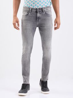 Spykar - Grey Low Rise Slim Fit Casual Jeans for Men