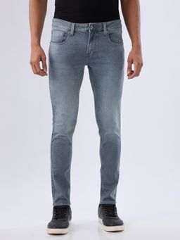 Spykar - Grey Slim Fit Low Rise Jeans for Men