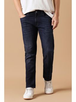 Peter England - Men Navy Blue Light Wash Jeans